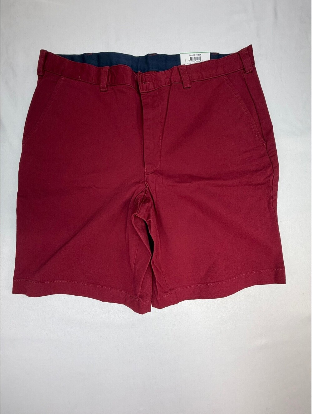 Club Room Men's Chino Shorts Classic Fit 4-Way Stretch Casual W34 Red NWT